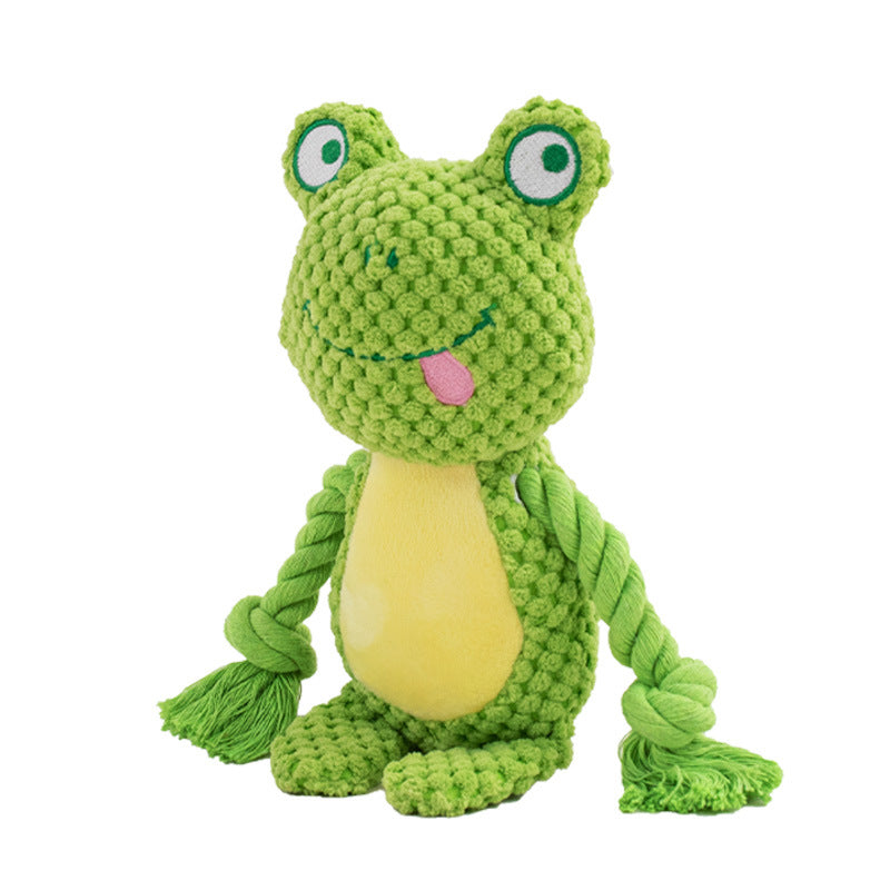 Pet Plush Sound Cotton Rope Toys Interactive Tug Of War Training Item Creative Dog Toy Pet Training Dog Supplies - 0 - CJ