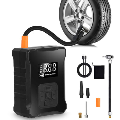 1Pc 150PSI Cordless Tire Inflator Digital Air Compressor With LED Light Emergency Power Bank For Cars Motorcycles Bicycles Balls - 5 - cjdropshipping