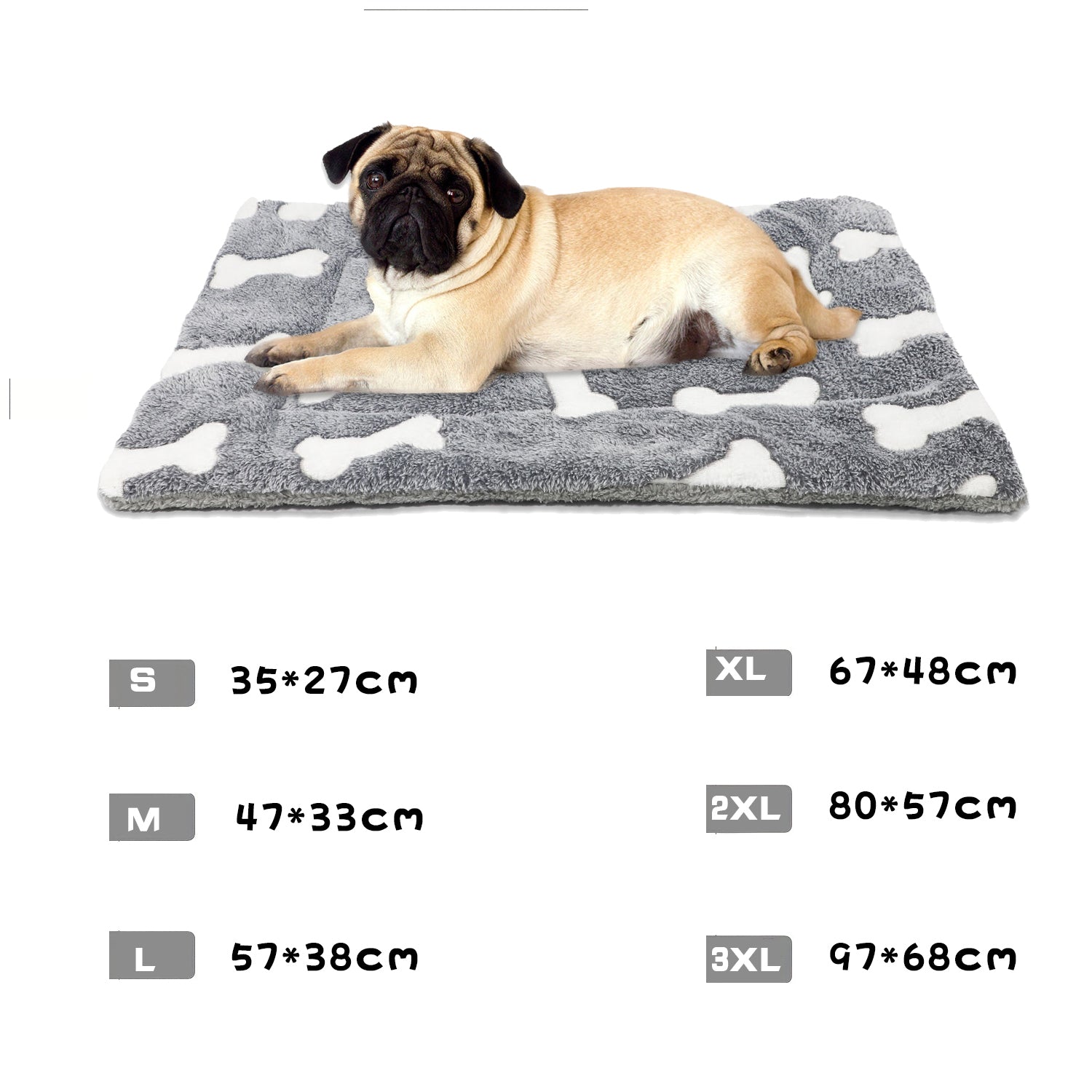 Self - Warming Cat Bed Mat Washable Dog Bed Crate Mat Soft Pet Sleeping Mat For Dogs And Cats Reversible Fleece Dog Crate Kennel Pad Cat Pet Bed - 5 - CJ