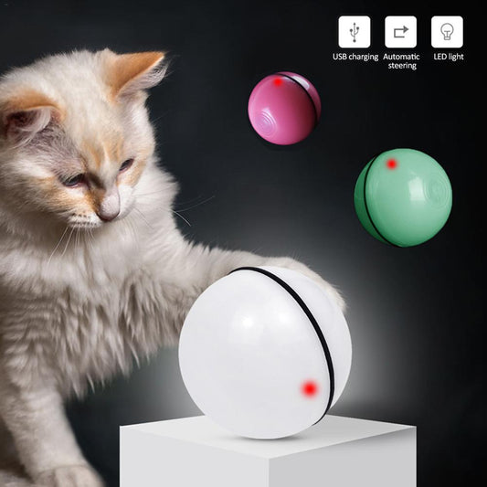 LED Laser Electronic Rolling Pet Funny Cat Toy Ball - 0 - CJ