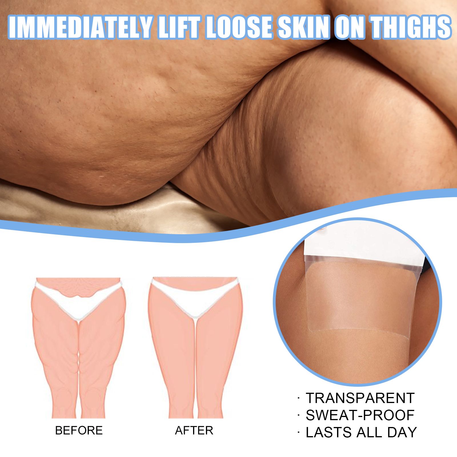 EELHOE Thigh Lifting Tape Lifts Leg Muscles To Shape Beautiful Legs And Provide A Soft And Considerate Feel - 5 - CJ
