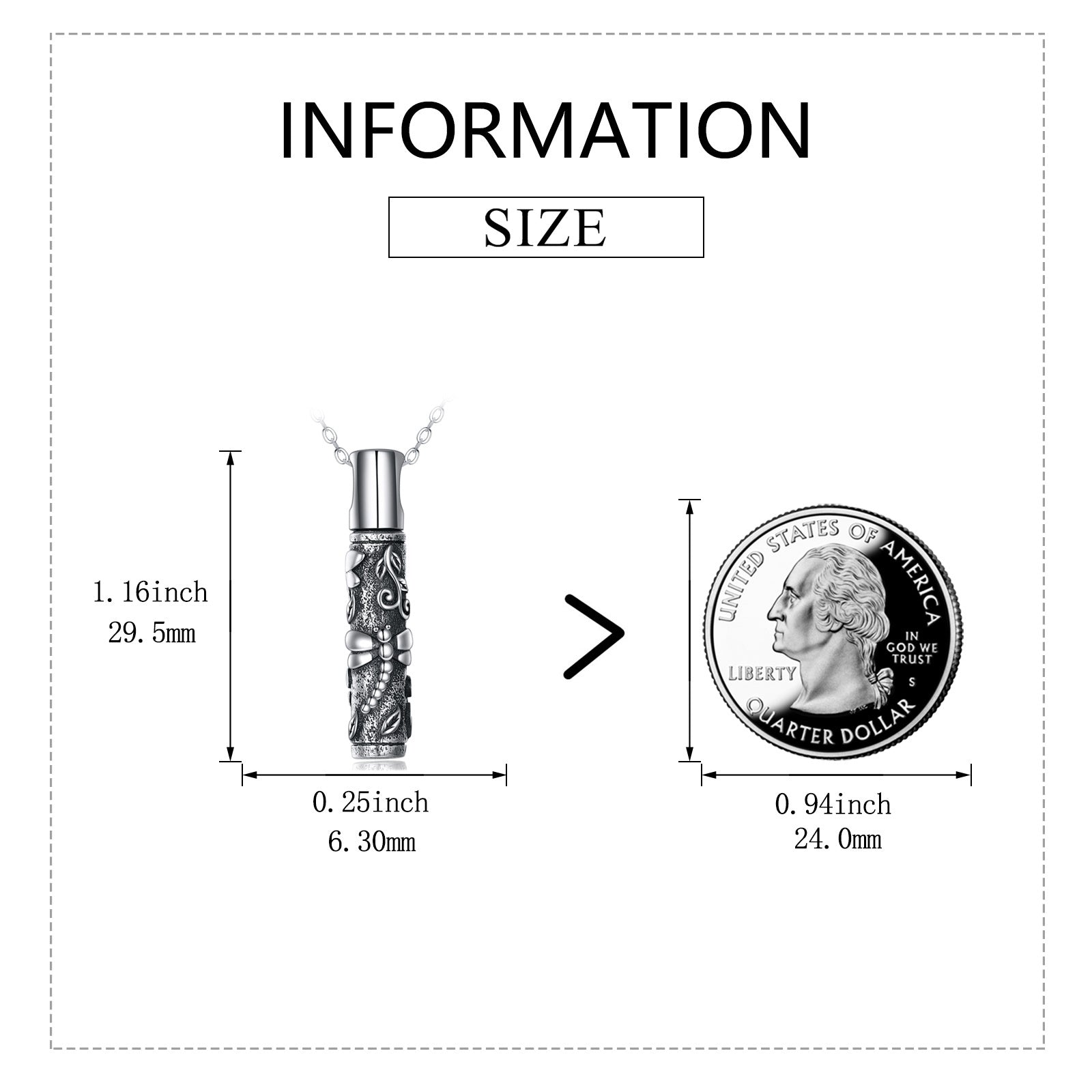 Dragonfly Urn Necklaces for ashes 925 Sterling Silver