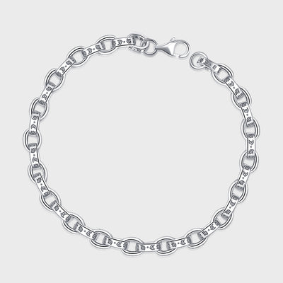 Lovers Simple Thai Silver Punk Personality Anchor Letter Cross Bracelet - 4 - https://x.com/titan_prim62775J