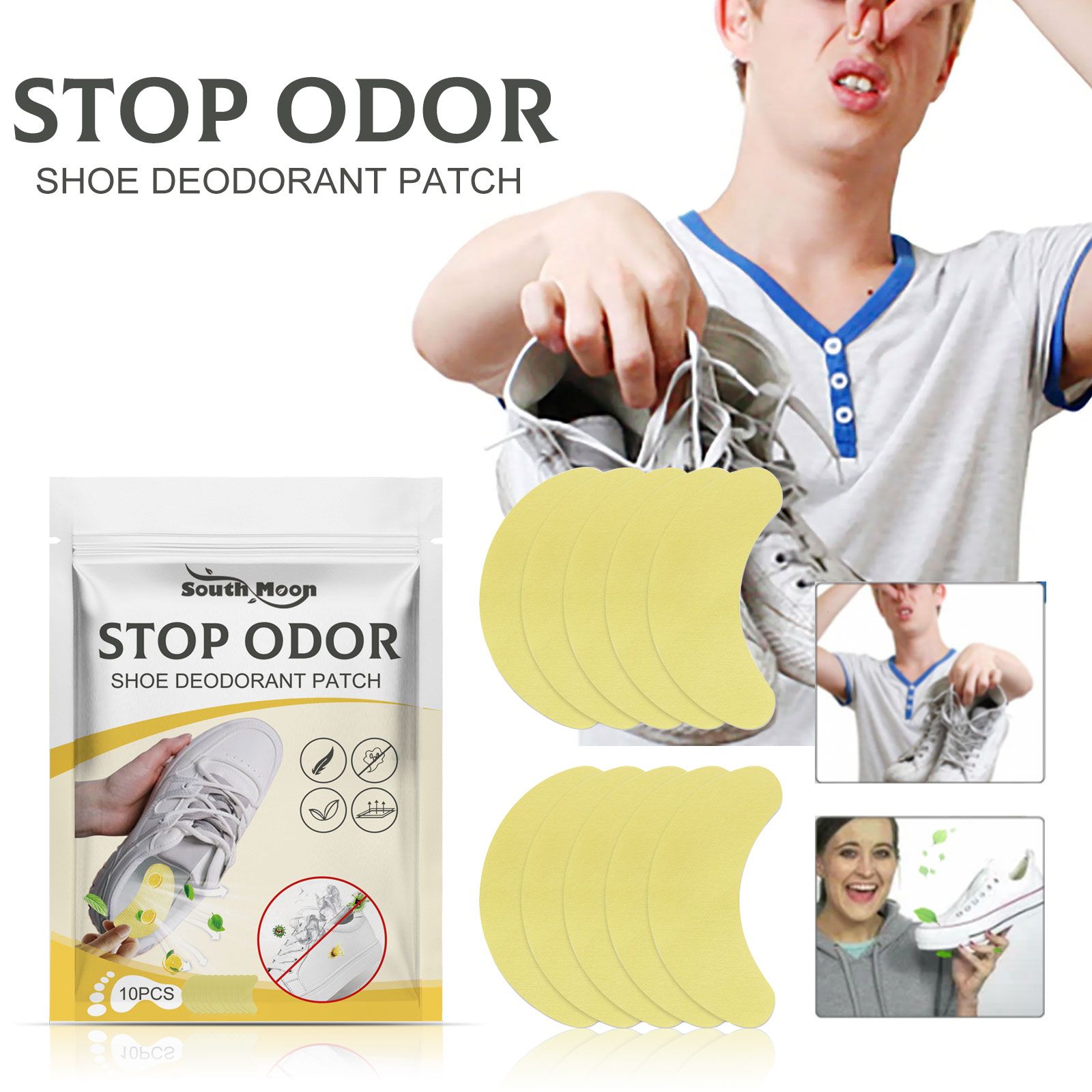 South Moon Shoe Deodorizing Sticker, Shoe Deodorizing,  Odor Absorbing, Foot Sweat Absorbing Insole - 5 - CJ