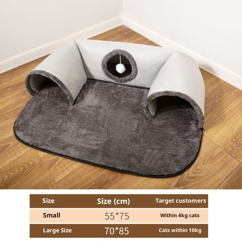 U - shaped Cat Tunnel Channel Rolling Dragon Removable And Washable - 0 - CJ