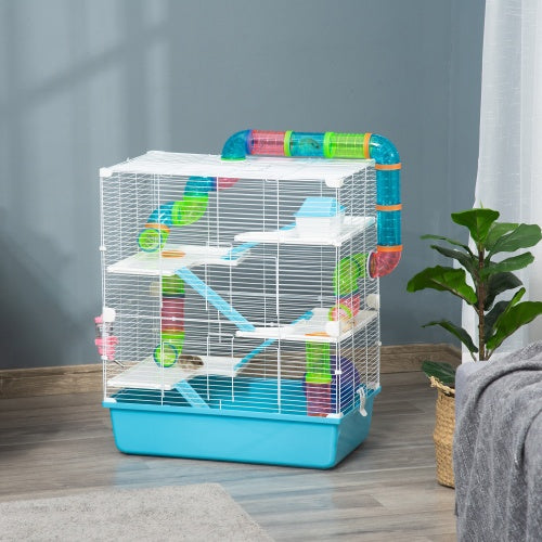 Oversized 23 Hamster Cage With Tube And Tunnel, Portable Carrying Handle - 5 - CJ