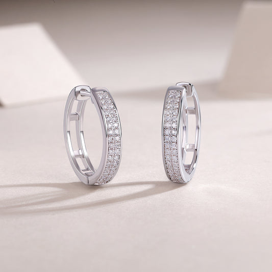 1Firefly Light - Moissanite S925 Sterling Silver Earrings With Platinum - plated Stud Earrings, Fashionable, Trendy And Affordable Diamond Jewelry Prohibit Tk Sales - 5 - cjdropshipping