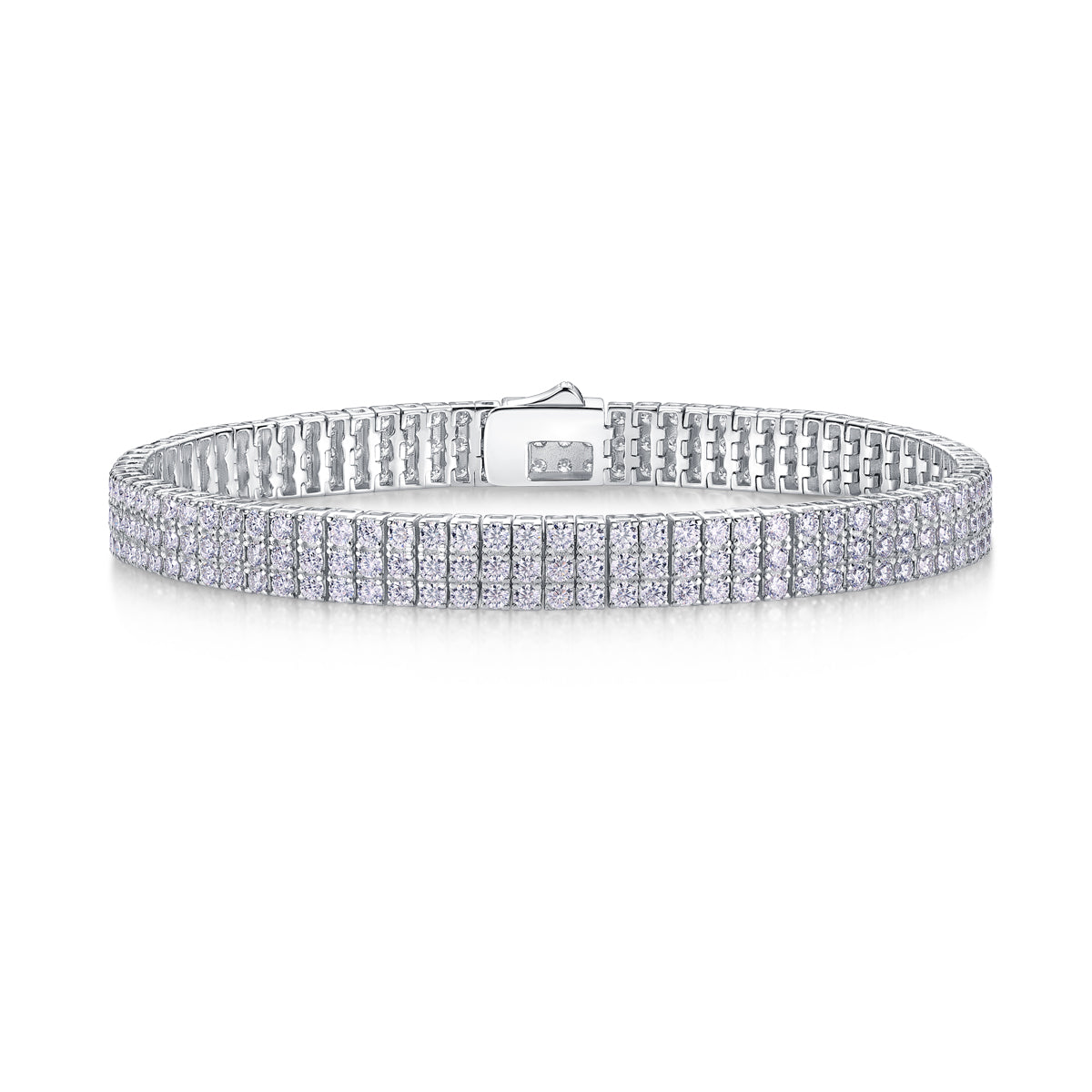1Chain Guanghua Luxury Fashion Mosan Diamond S925 Silver Bracelet Comparable To Natural Diamonds Prohibit TikTok sales - 5 - CJ