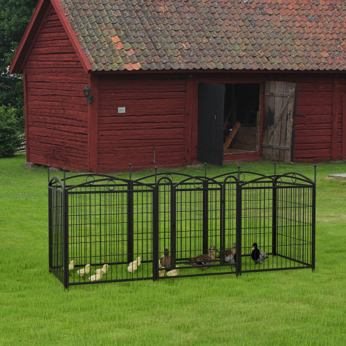 32 Inch 8 Panel Metal Dog Fence Pet Outdoor Playpen - 5 - CJ