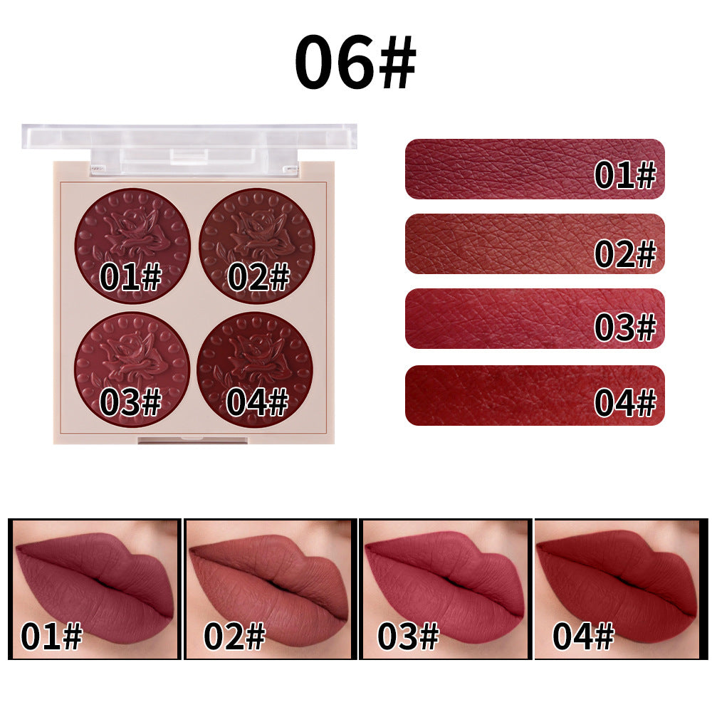 MISS ROSE 4-Color Lipstick and Gloss Palette