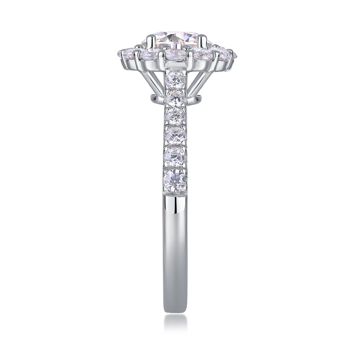 1Luxury Fashion Large Diamond Wedding Ring With Moissanite Silver Ring Prohibit Tk Sales - 5 - CJ