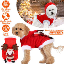 1Pc Pet Christmas Clothes Santa Claus Reindeer Antlers Costume Winter Outfit New Year Coat For Small Medium Dogs Cats - 5 - CJ