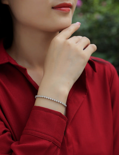 1Starlight Luxury Fashion Mosan Diamond S925 Silver Bracelet Prohibit TikTok sales - 5 - CJ