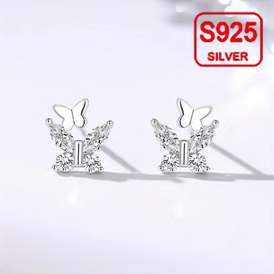 Full Body Material 925 Sterling Silver Anti Allergic Earrings - 5 - CJ