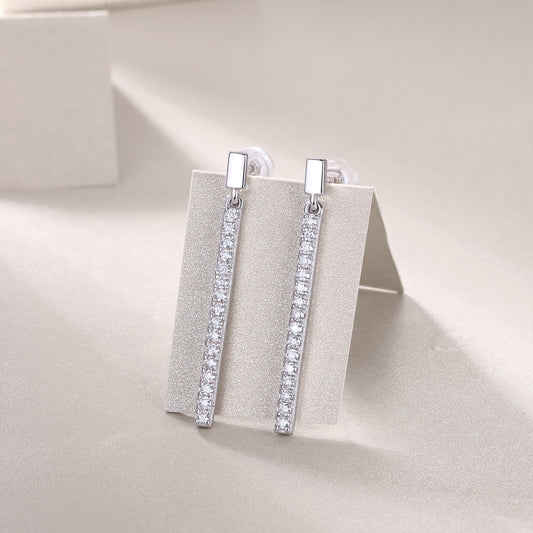 1Jumping Diamond Set Moissanite Silver Earrings Luxury Fashion Diamond Earrings Stud Earrings Prohibit TikTok sales - 5 - cjdropshipping