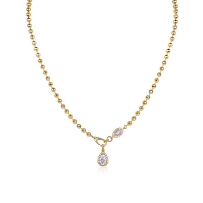 1A Fashionable Jewelry Pendant Set With Moissanite S925 Sterling Silver And Gold - plated Diamond, Moissanite Silver Jewelry Prohibit TikTok sales - 5 - CJ