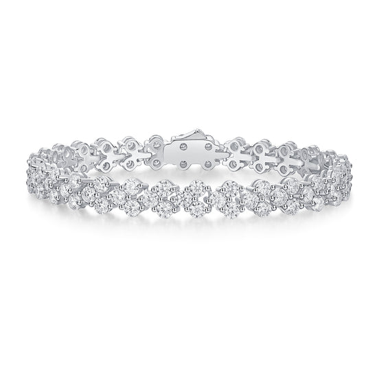 1Kanong Luxury Fashion Mossan Diamond S925 Silver Bracelet Prohibit TikTok sales - 5 - CJ