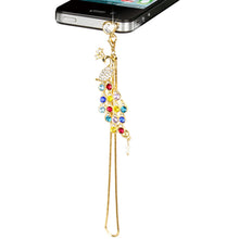 Colorful Crystal Diamond Peacock Dust Cap Pendant For Cell Phone 3.5mm Jack - 5 - CJ