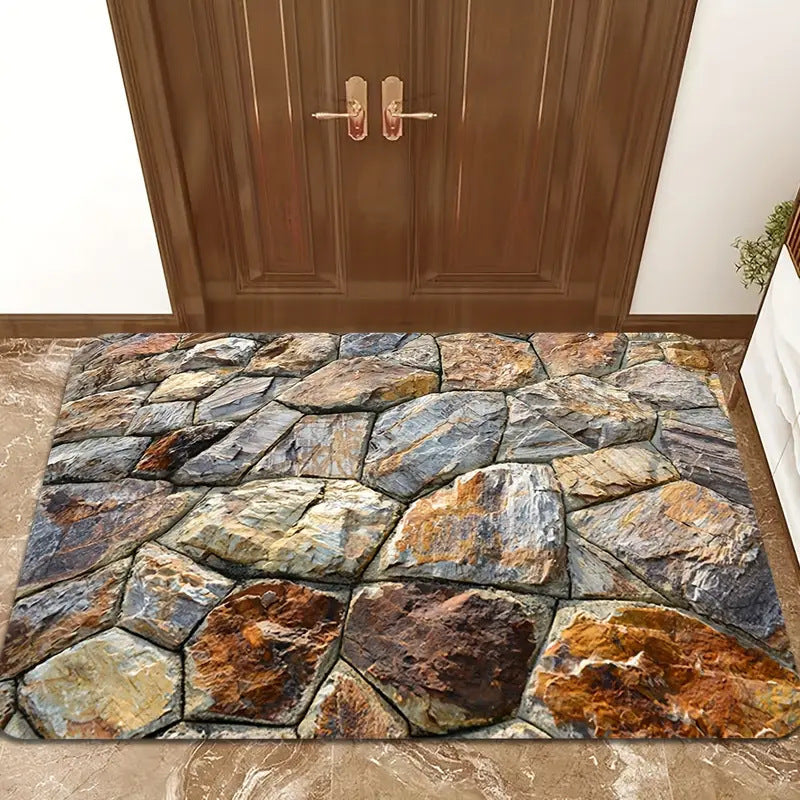 Visual 3D Effect Home Ground Mat Bathroom Non - slip Absorbent - 0 - CJ