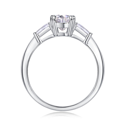 1Luxury Fashion Diamond Wedding Ring Classic Set With Moissanite Silver Ring Prohibit TikTok sales - 5 - CJ