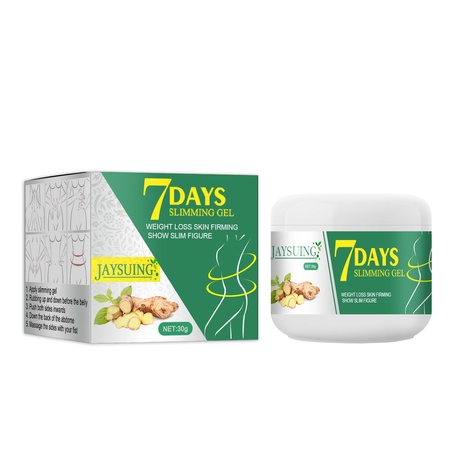 Jaysuing Ginger Abdominal Shrinking And Slimming Cream Massage For Skinny And Big Belly Tightening, Slimming And Body Shaping Beauty Cream - 5 - cjdropshipping