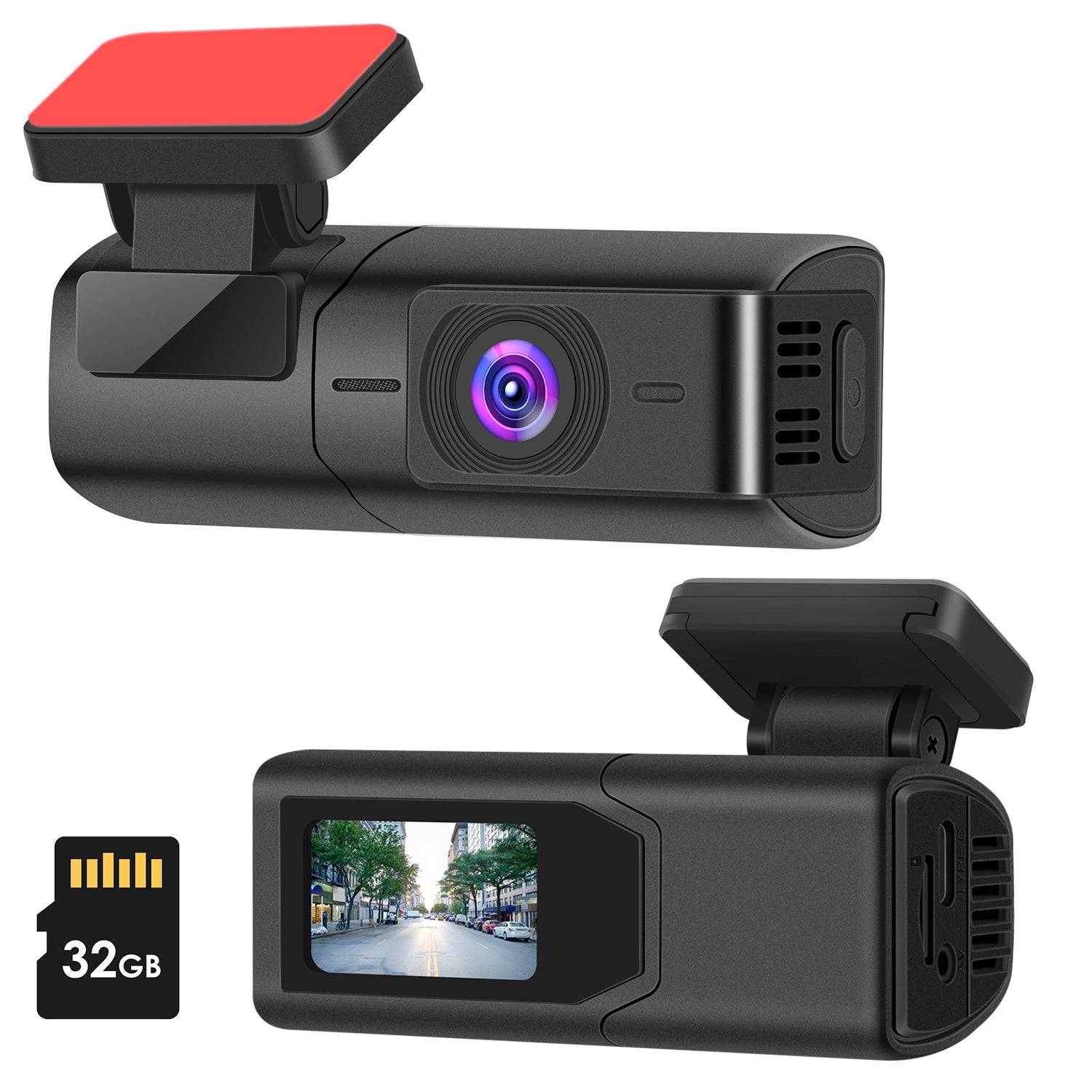 1Pc 2K HD Front Dash Cam For Car With IPS Screen Night Vision Loop Recording Included 32G Storage Card 140 Degree Wide Angle WiFi App Control Front Dashcam - 5.0 - CJ