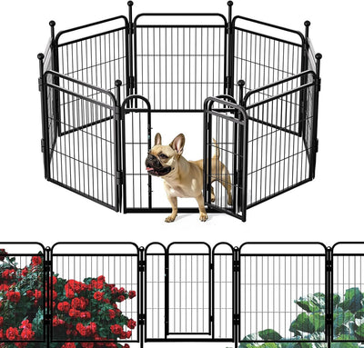 Gardner Pet Dog Fence Indoor And Outdoor Small And Medium Dog Foldable With Gravity Automatic Lock Pet Activity Fence - 5 - CJ