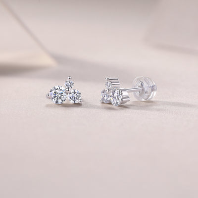 1Wave Diamond Set Moissanite Silver Earrings Luxury Fashion Diamond Earrings Stud Earrings Prohibit TikTok sales - 5 - CJ