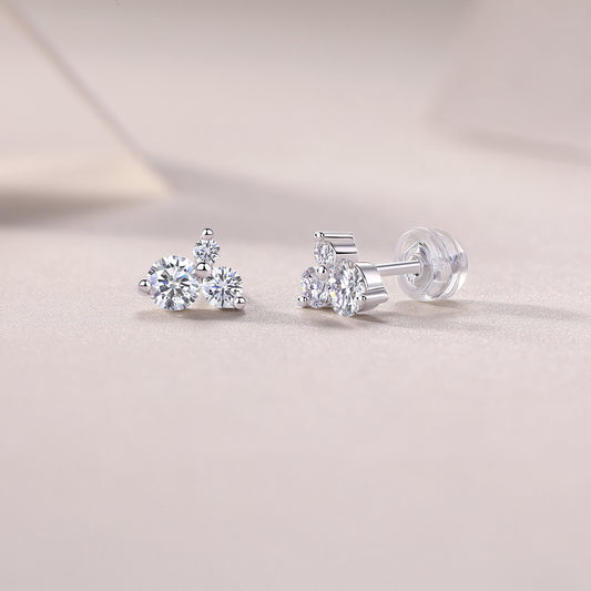 1Wave Diamond Set Moissanite Silver Earrings Luxury Fashion Diamond Earrings Stud Earrings Prohibit TikTok sales - 5 - CJ