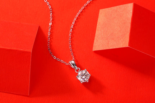 Breeze Dance - Affordable Diamond Jewelry Necklace Pendant Set With 1 - carat, 2 - carat And 3 - carat Moissan Diamonds, S925 Sterling Silver And Platinum - plated - Prohibit TikTok Sales - 5 - cjdropshipping