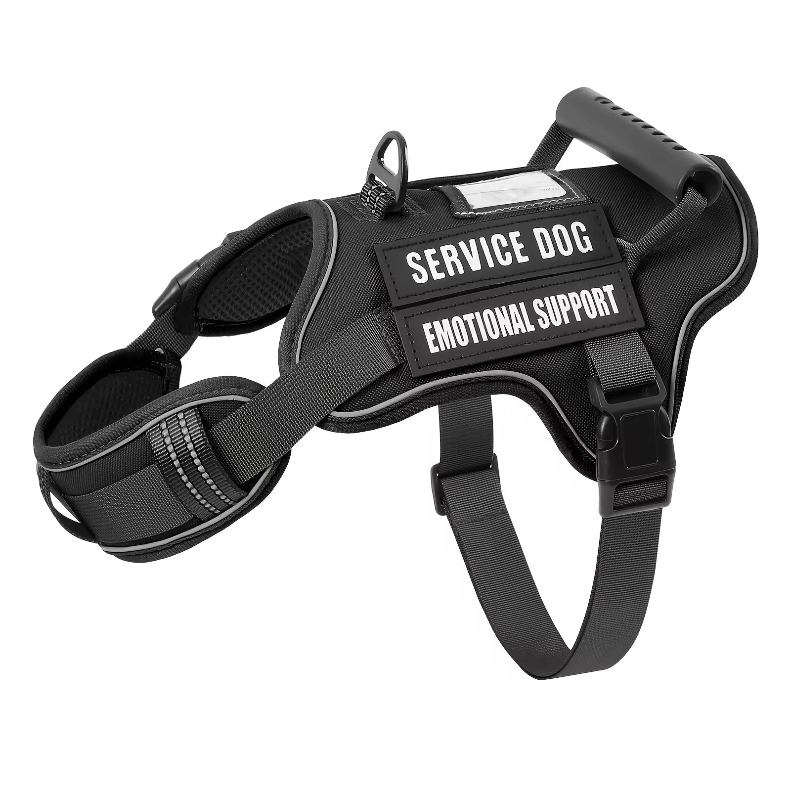 Tactical Service Dog Harness With Handle, No - Pull Adjustable Reflective Pet Vest Harness For Easy Walking And Training - 5 - CJ