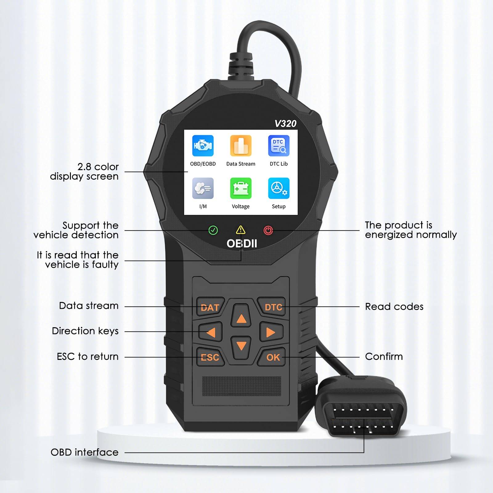 Automotive OBD2 Scanner OBD Code Reader Car Check Engine Fault Diagnostic Tool - 5 - CJ