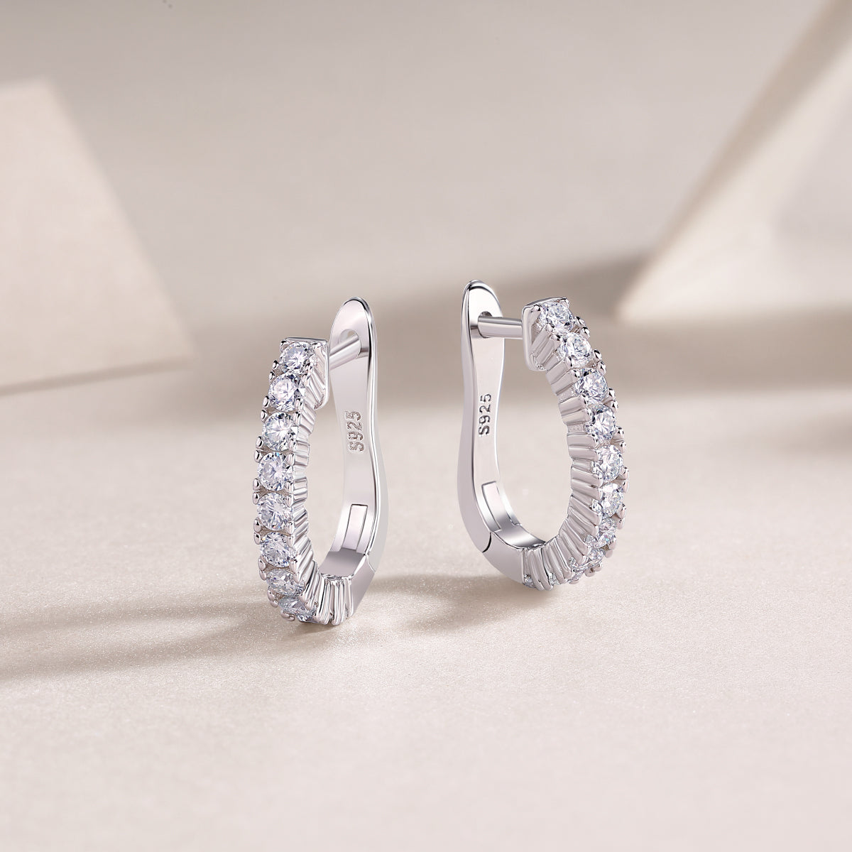 1Modern Guide Luxury Fashion Diamond Earrings Stud Set With Mosan Diamond Silver Ornaments Prohibit TikTok sales - 5 - CJ