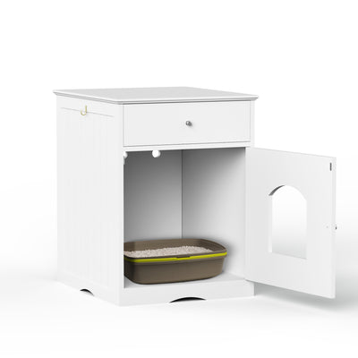 Wooden Pet House Litter Box Fence With Drawers - 5 - CJ