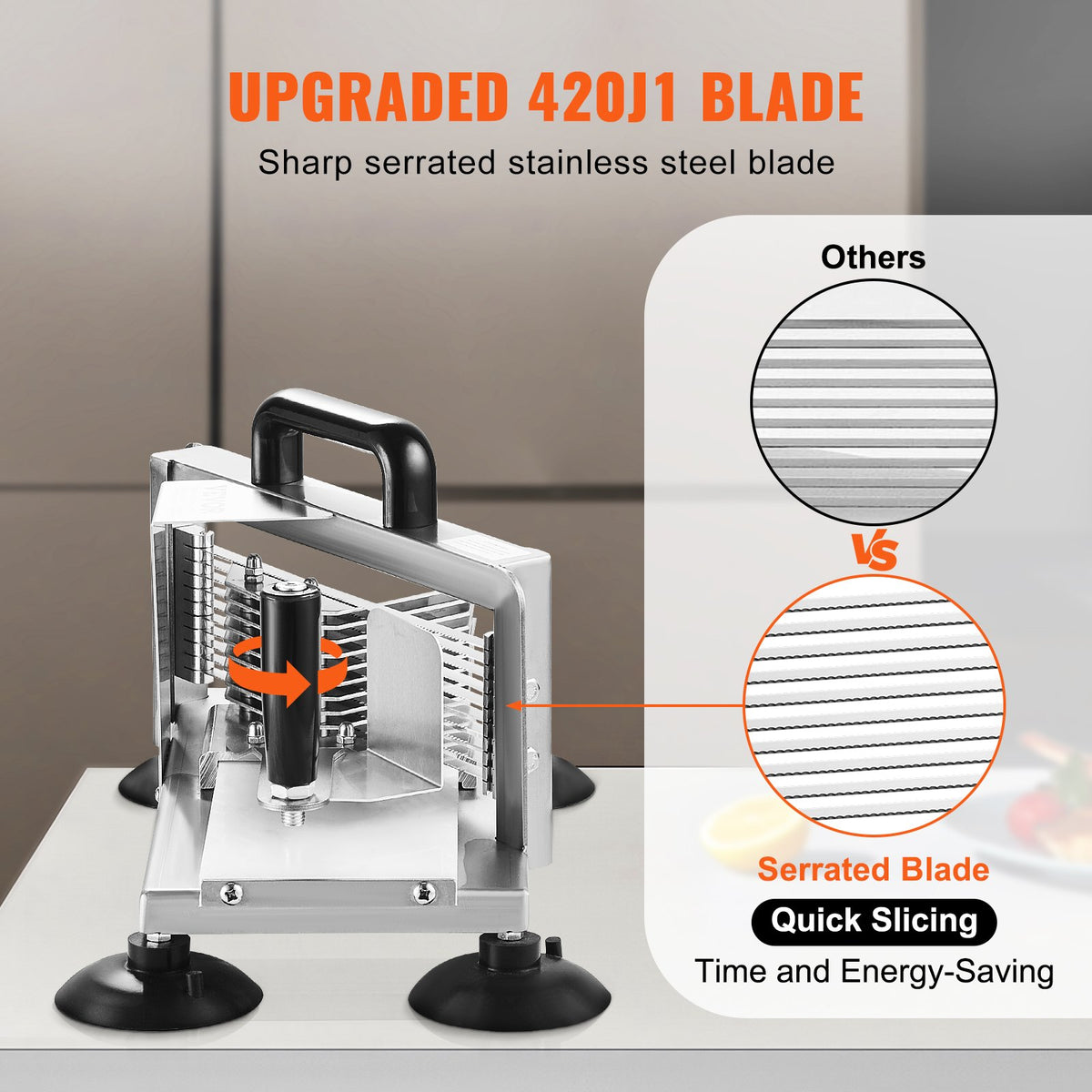 1/4-Inch Commercial Stainless Steel Tomato Slicer