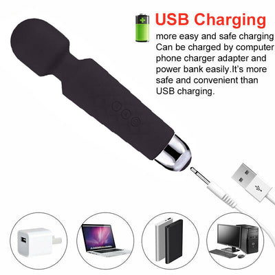 Magic Massage Wand Muscle Relaxation Massager 20 Speed Vibrating Full Body Therapy Motor Vibration - 5 - CJ