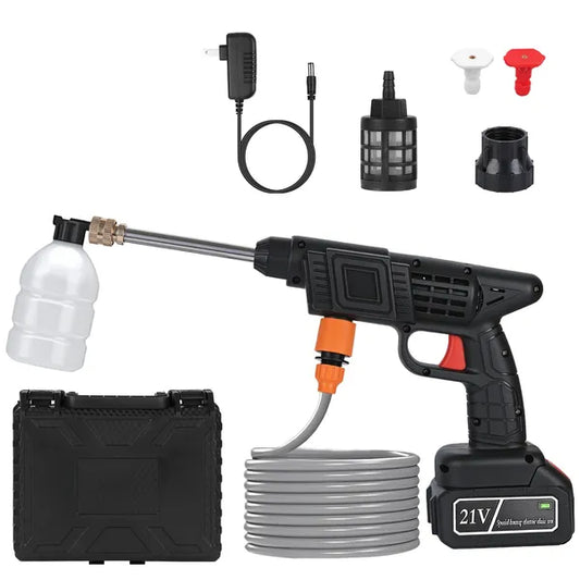 Cordless Pressure Washer Portable Electric Power Washer High Pressure Water Sprayer 400PSI Car Washer Cleaner With Nozzle Foam Bottle Filter 1200mAh 21V Battery And Charger - 5 - CJ