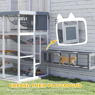 Cat Enclosure With Hammock - 5 - CJ