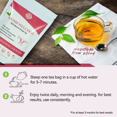 Chinaherbs Natural Womb Tea Female Period Menstrual Cramps Warmer Hormone Balance Glowing Beauty Care Packaged In Bag - 5 - CJ