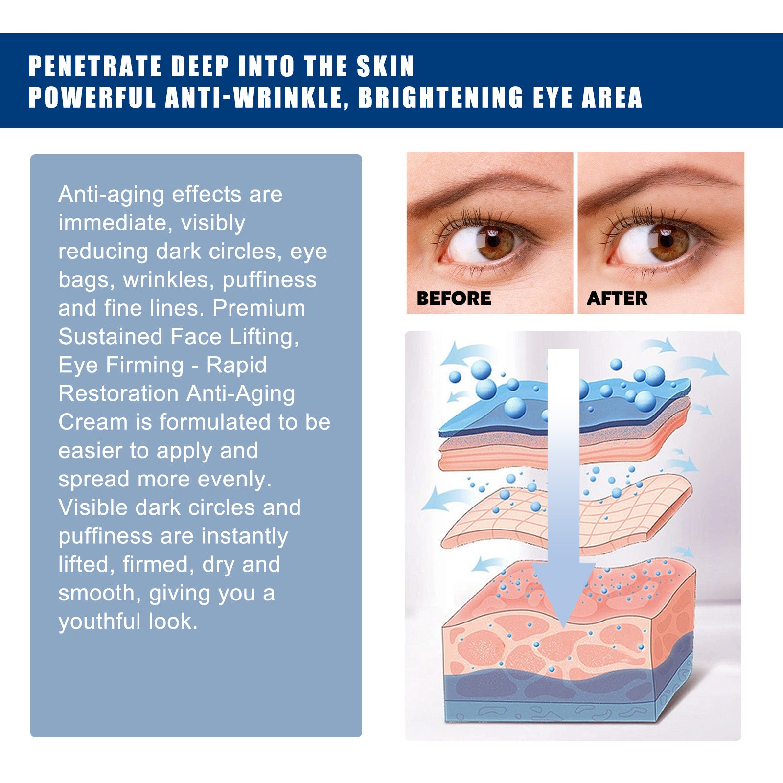 EELHOE Collagen Black Circle Eye Cream, Reduces Lines Moisturizes And Repairs Skin Eye Cream - 5 - CJ