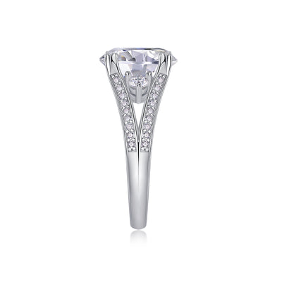 1Elegant Radiance - A Fashionable And Luxurious Jewelry Piece Set With 5 - carat Moissanite S925 Sterling Silver And Platinum - plated Diamond Prohibit TikTok sales - 5 - CJ