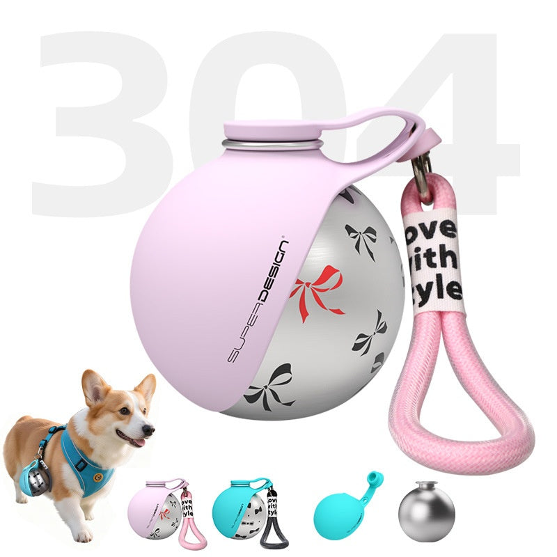 Creative Portable Outdoor Pet Stainless Steel Water Cup Small Dog Water Bottle Convenient Dog Drink Dispenser Puppy Travel Portable Water Bowl Pet Products - 0 - CJ