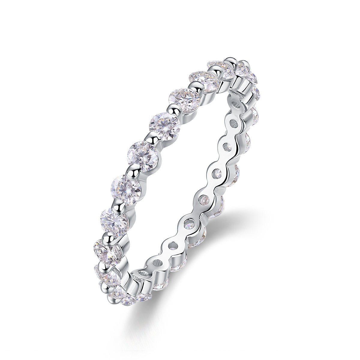 1Row Of Diamonds, Moissanite Rings, Silver Rings, Luxury Fashion Rings Prohibit TikTok sales - 5 - CJ