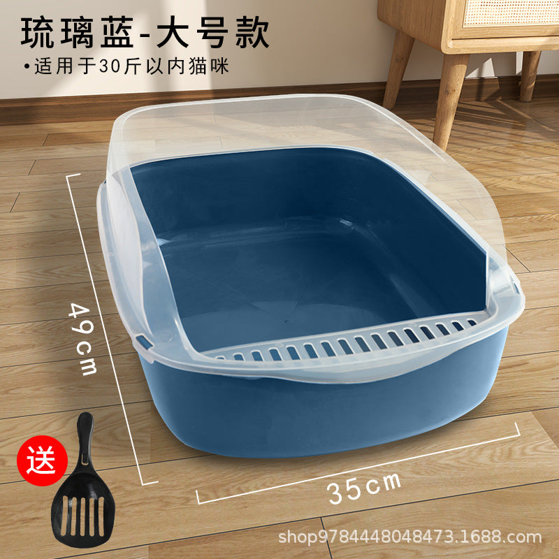 Semi - closed Anti - sand Litter Box - 0 - CJ