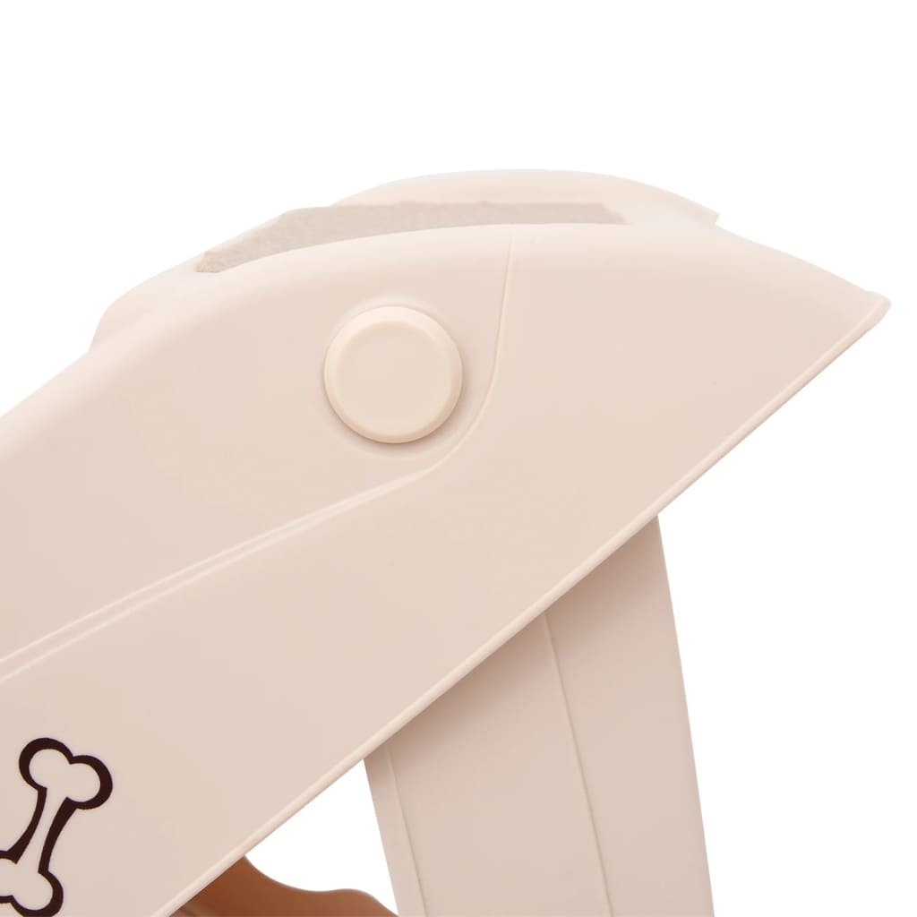 Foldable Dog Stairs Cream 62x40x49.5 cm   Dog Stairs - 5 - cjdroshippping
