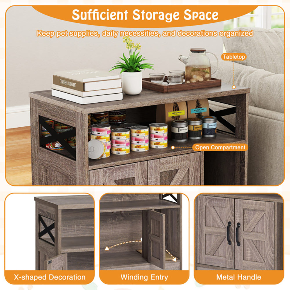 Cat Litter Box Enclosure Hidden Cat Washroom Furniture With Storage - 5 - cjdroshippping