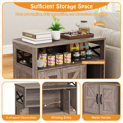 Cat Litter Box Enclosure Hidden Cat Washroom Furniture With Storage - 5 - cjdroshippping