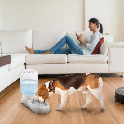 3.5L/1Gal Pet Water Dispenser Self - Dispensing Gravity Pets Water Feeder Automatic Pet Waterer Cat Dog - 5 - CJ