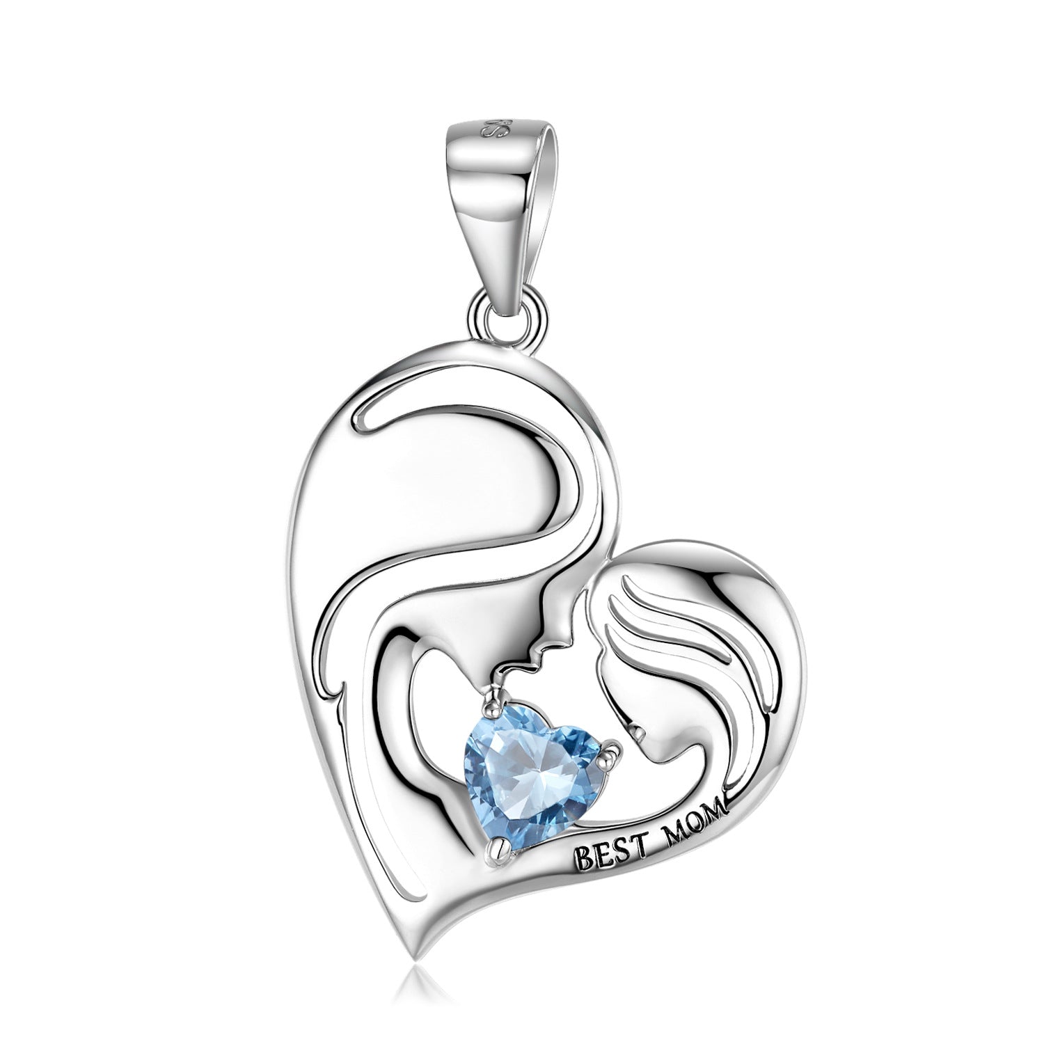S925 Sterling Silver Best Mom Necklace Mother's Day Series Necklace - 4 - CJ - PNC008212 - CJJE1599723 - PNC008212