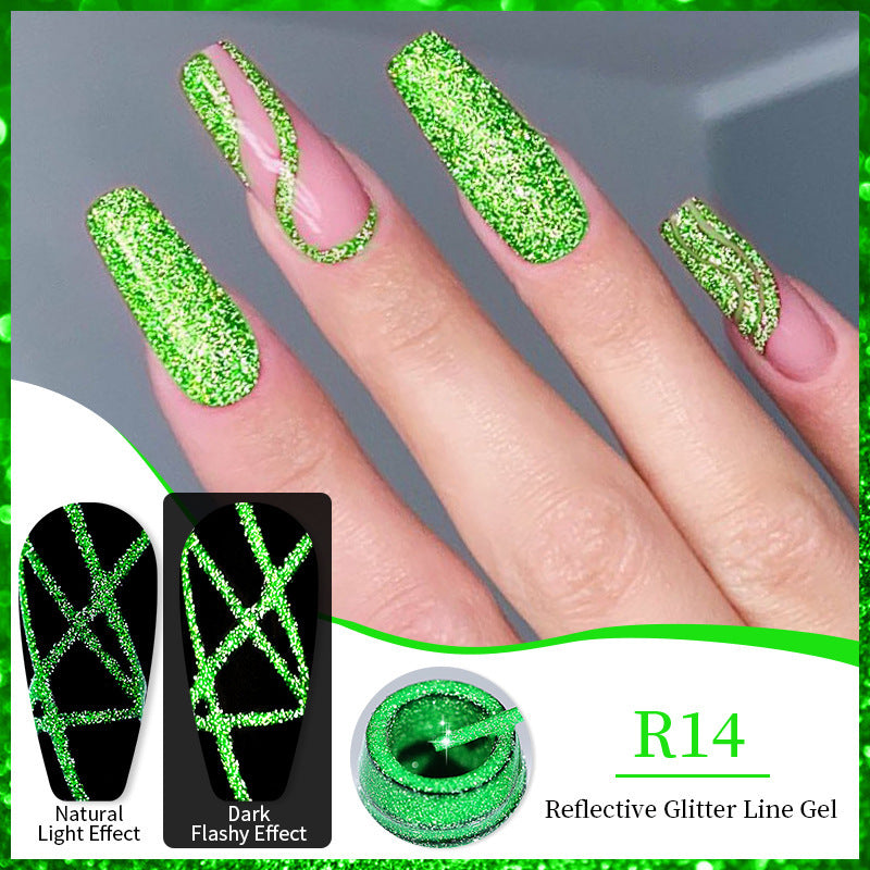 Nail Gel With A Glittery Brushed Finish And Reflective Sequins - 0 - CJ
